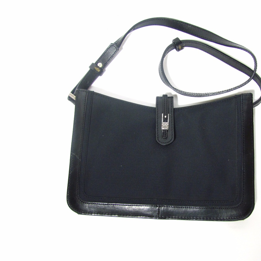 Brighton Purse Black Microfiber and Leather Silver